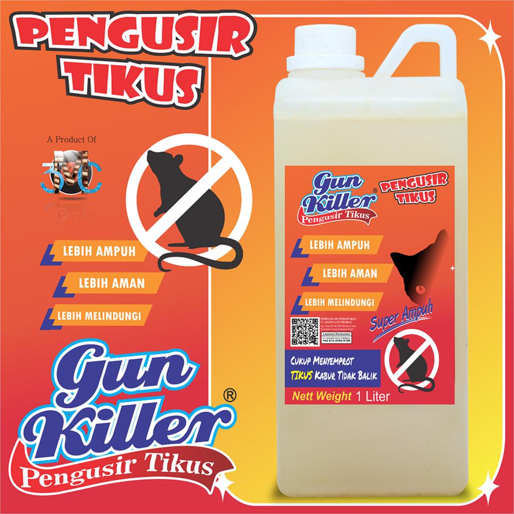 GUN KILLER PENGUSIR TIKUS 1 LITER PESTISIDA