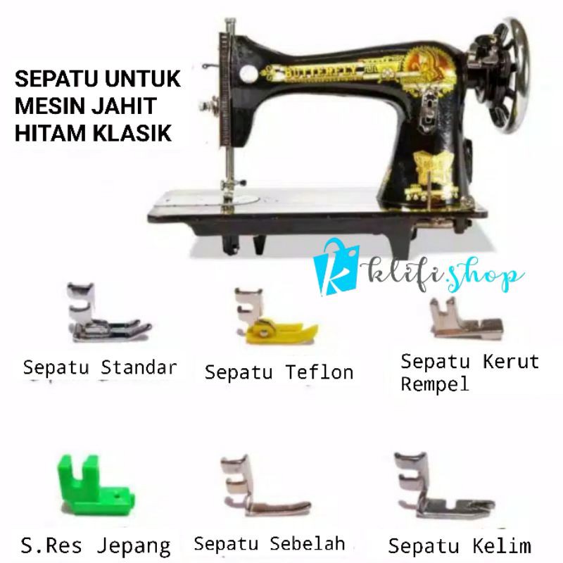 SEPATU JAHIT UNTUK MESIN JAHIT HITAM/ JADUL