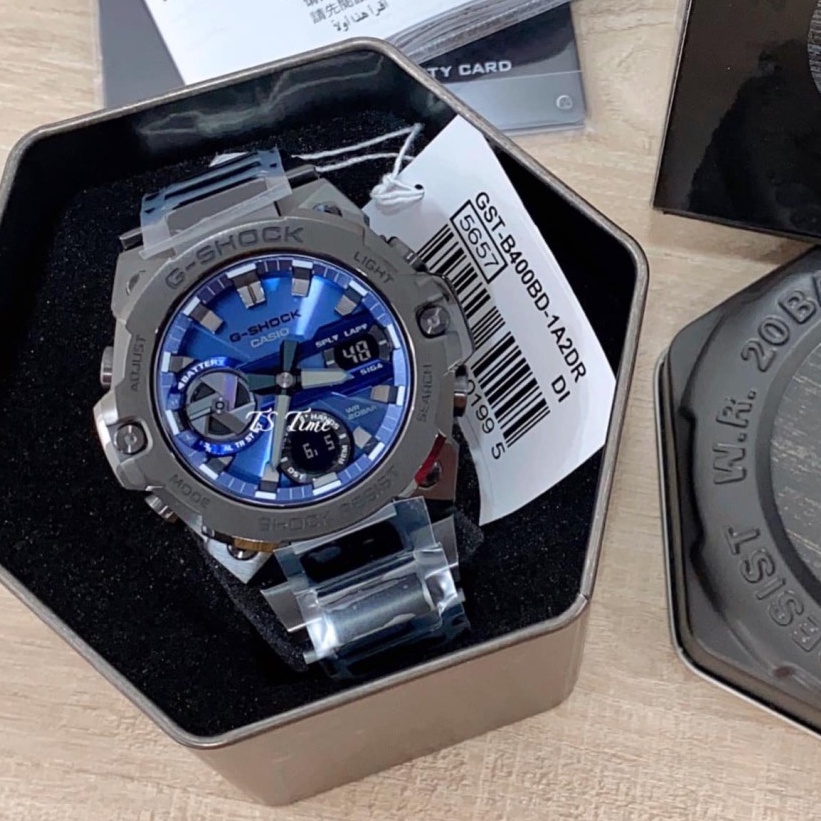 JAM TANGAN PRIA G-SHOCK GST-B400BD-1A2 GSTB400BD-1A2 ORIGINAL STAINLESS STEEL