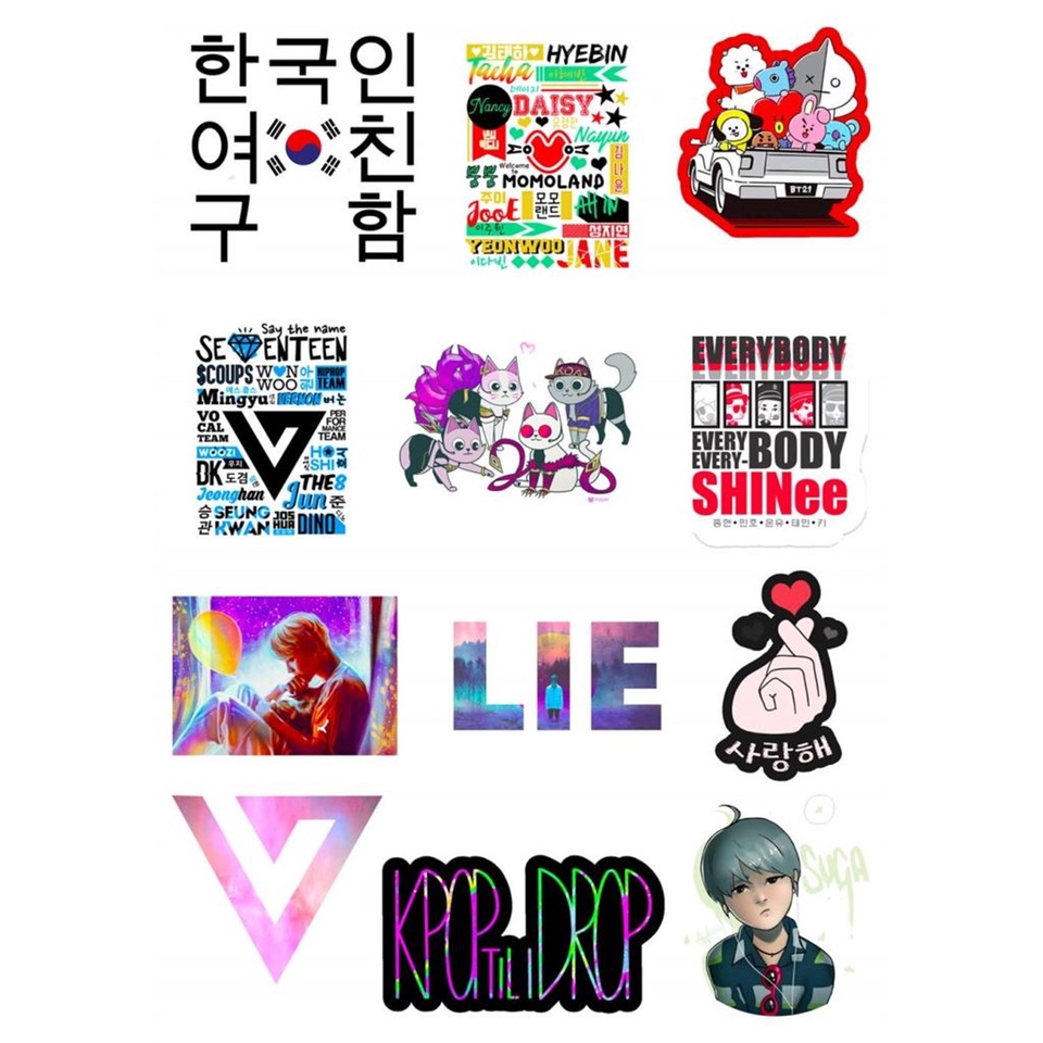 

Sticker K-POP Size A4 #3