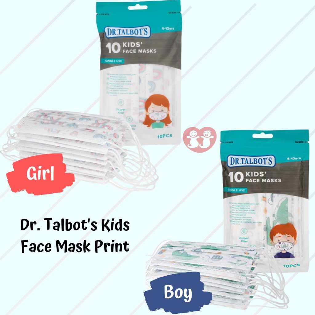 Nuby Dr.Talbot's Kids Face Mask Print / Masker Anak