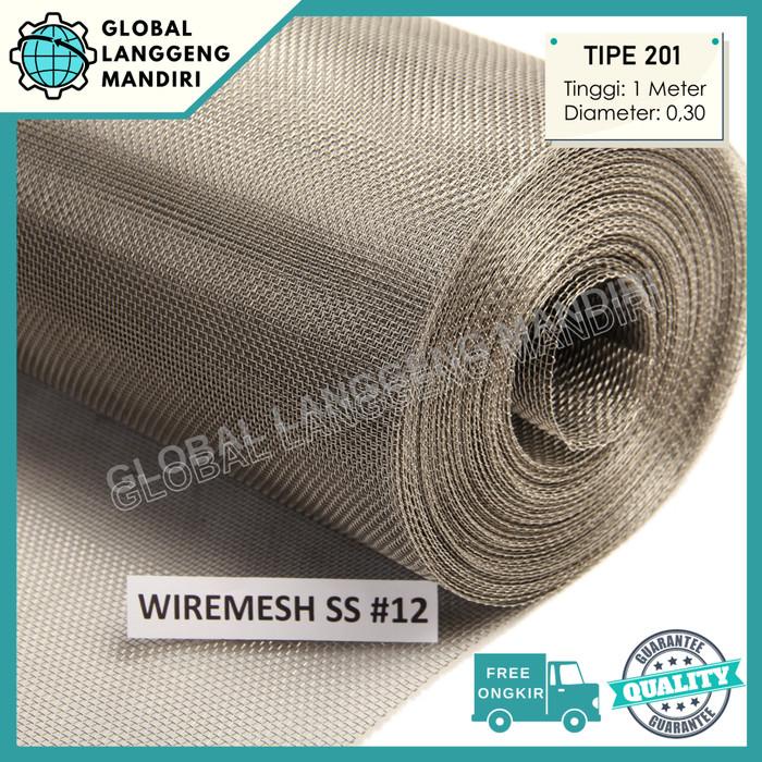 Wire Mesh 12 Stainless (201) 1Mx1M / Kawat Nyamuk Ss / Wiremesh #12