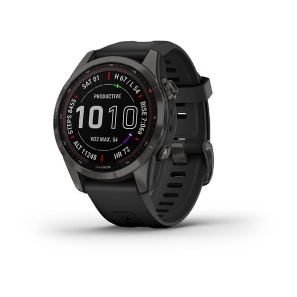 Garmin Fenix 7S Sapphire Solar - Carbon Gray DLC Garansi Resmi TAM 2 Tahun