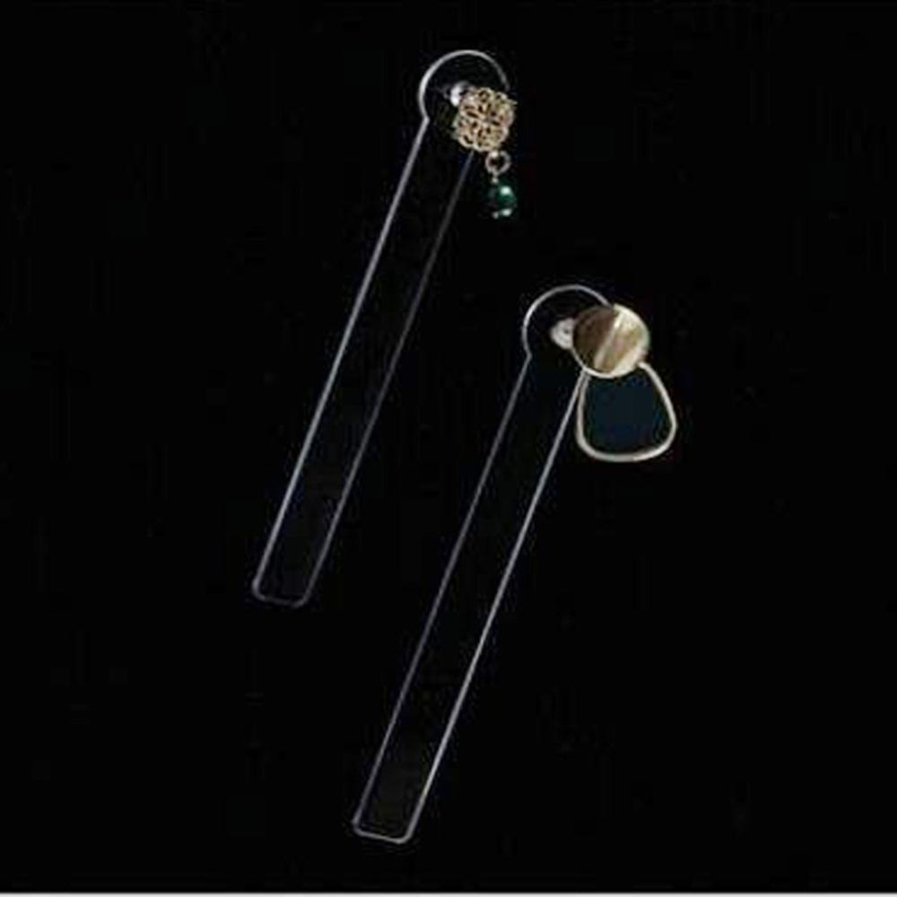 Timekey 1PC Rak Display Holder Anting Tusuk Bahan Akrilik Transparan G7N6