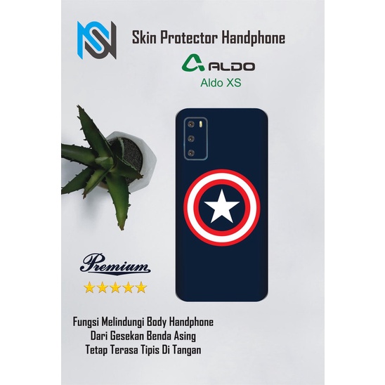 Isi 2pcs Garskin Hp Aldo XS Motif shild - Free Custom Motif