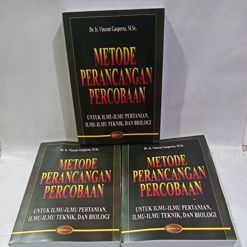 

buku metode perancangan percobaan untuk ilmu-ilmu pertanian ilmu-ilmu teknik dan biologi