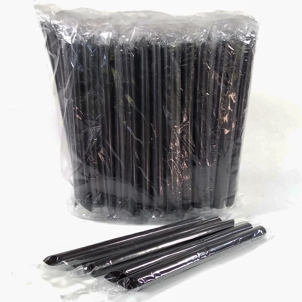 SEDOTAN BOBA STERIL ISI 100 Pcs | Sedotan Boba 12 mm | Sedotan Paling Besar | Sedotan Bubble | Sedotan Jumbo | Sedotan Lancip | Sedotan Dibungkus Plastik | Sedotan Hitam | Sedotan Gelas 22 Oz