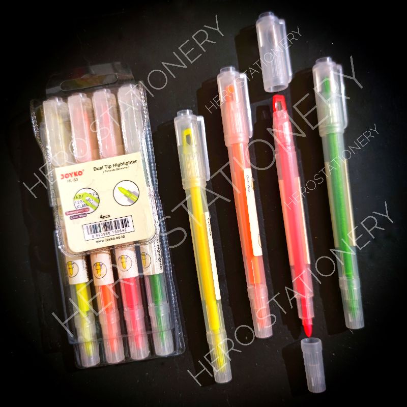 

Highlighter penanda berwarna dual tip joyko set 4 warna HL-53