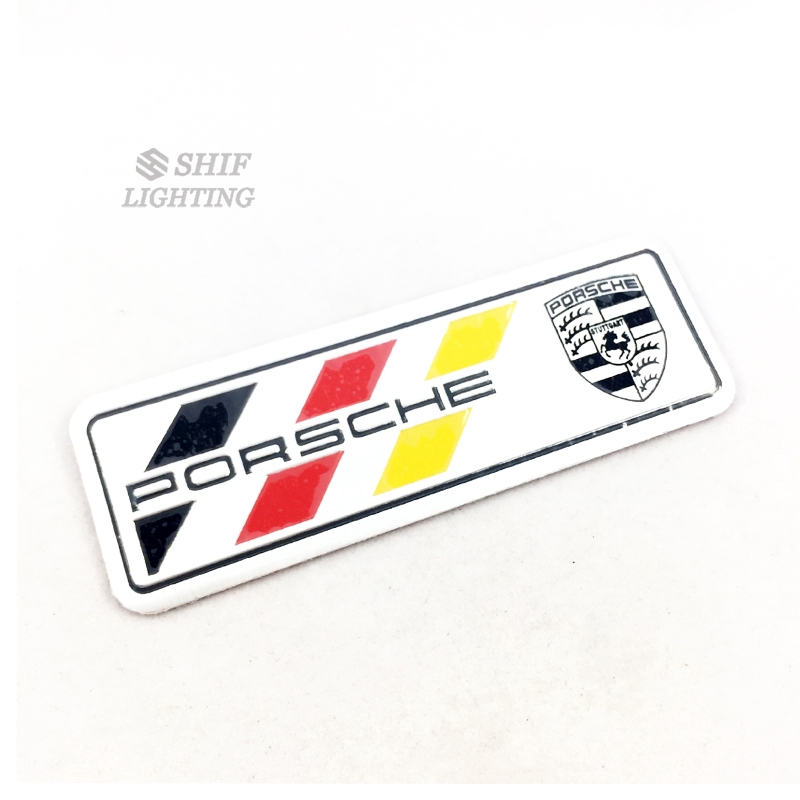 1pc Stiker Emblem Logo Kuda Porsche Bahan Aluminum Untuk Dekorasi Mobil Porsche