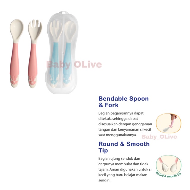 Baby safe Spoon & Fork with case