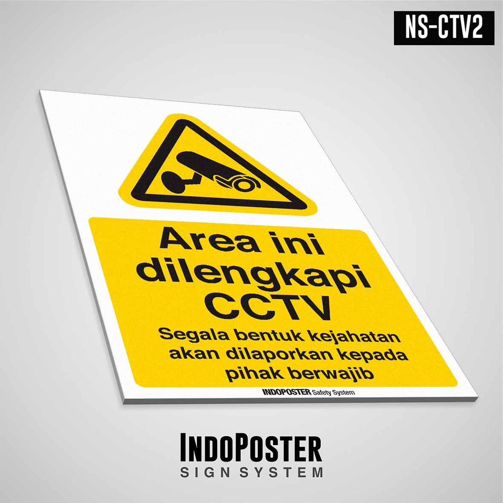 

Safety Sign Rambu K3 PVC ISO CCTV Area Ini Dilengkapi M 45x30cm