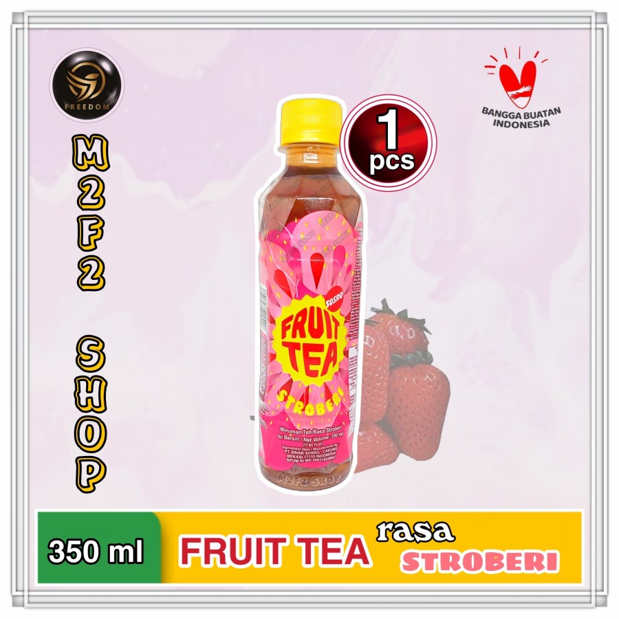 

Fruit Tea Strawberry | Stroberi Botol Pet - 350 ml (Kemasan Satuan)