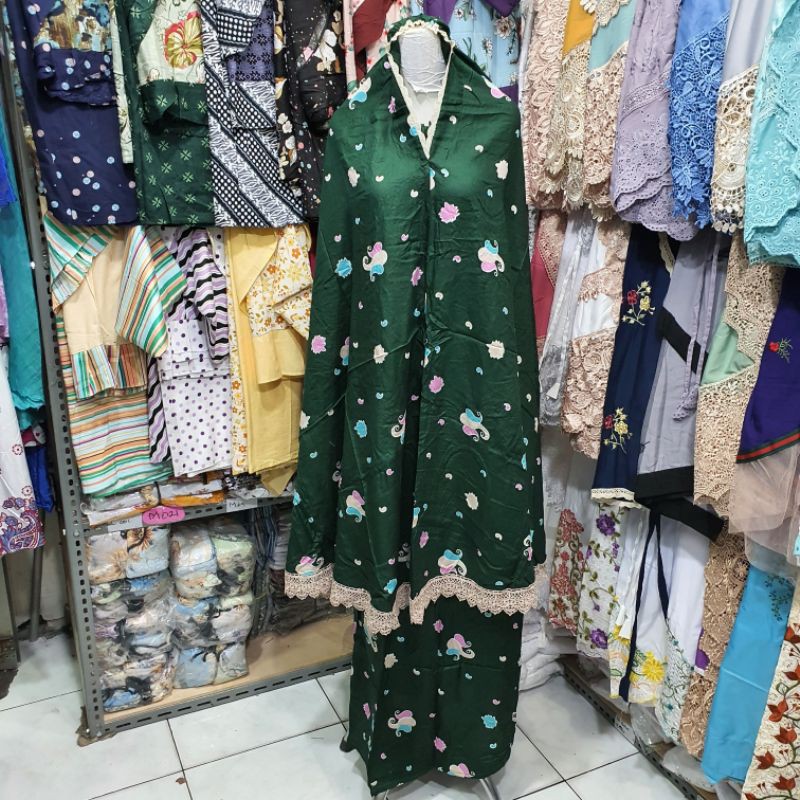 mukena rayon motif starla (bukan bordir)