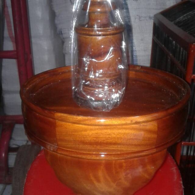 Tebok kandang burung Pleci bhn kayu jati