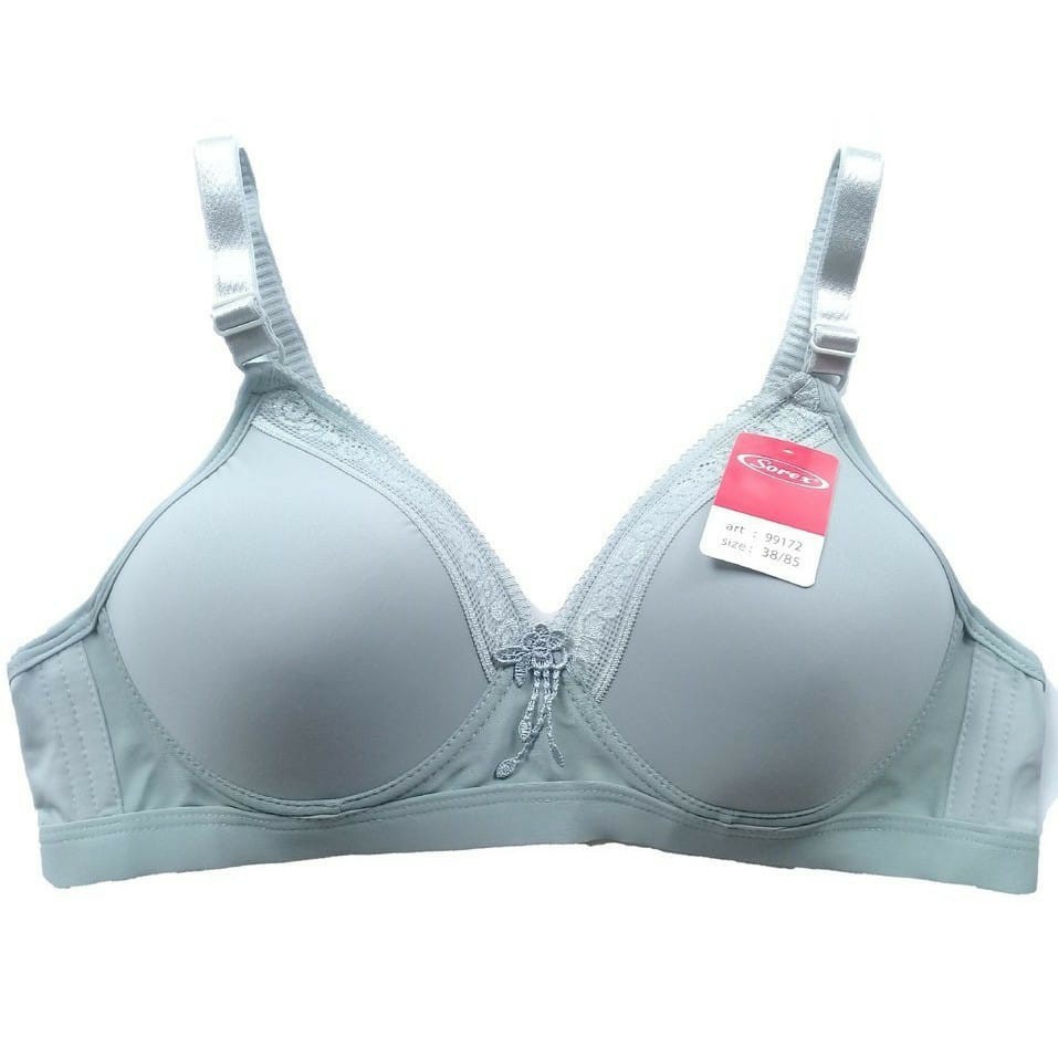 gos BRA SOREX 99172 CUP BESAR BIG SIZE Cup Tanpa Kawat Busa Tipis Skilky Lembut Undewear Wanita