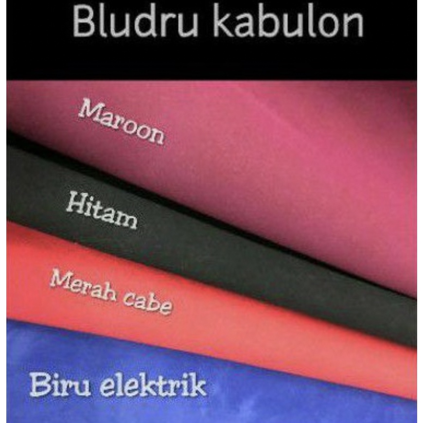 Kain Suede Bludru Stretch Kabulon Velvet Melar Polos Meteran