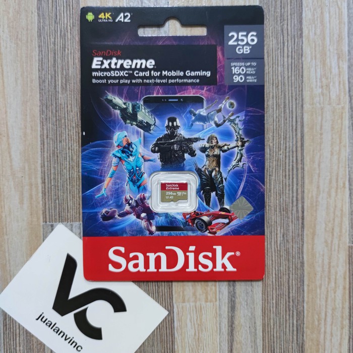 MicroSD SanDisk Extreme 256GB A2 4K V30 U3 Memory Card 256 GB Micro SD SDXC 160MBPS Kartu Memori