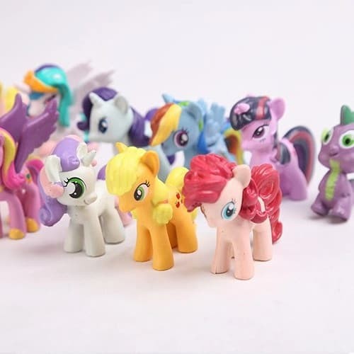 Set Pajangan Figur Kuda Poni / Littlepony 1 set isi 12