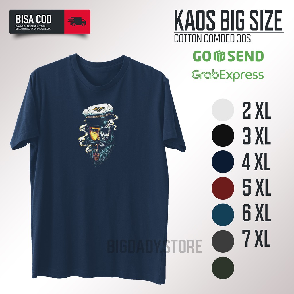 Kaos t shirt pria oversize jumbo bigsize distro lengan pendek ukuran xxl cotton combed B2087