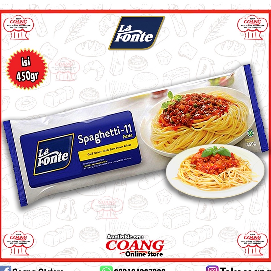 

LAFONTE SPAGHETTI 450 GRAM - PENGGANTI KEMASAN 500 GRAM