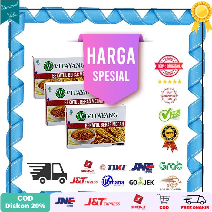 

◾COD◾ Vitayang Bekatul Beras Merah Kolesterol alami herbal - Bekatul 1 BOX
