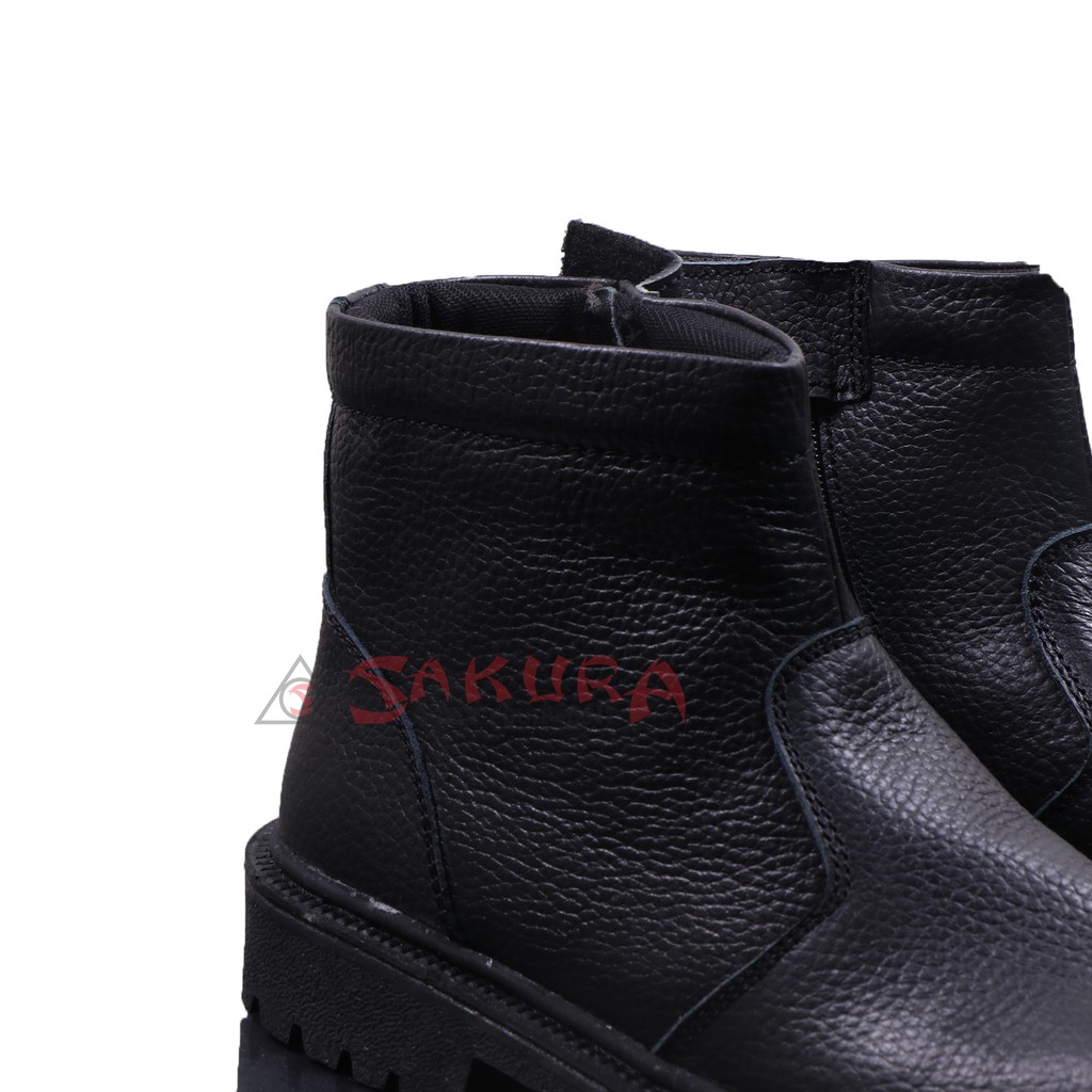 Sepatu Safety World Cruiser 6807 HITAM-Sepatu Kulit Safety