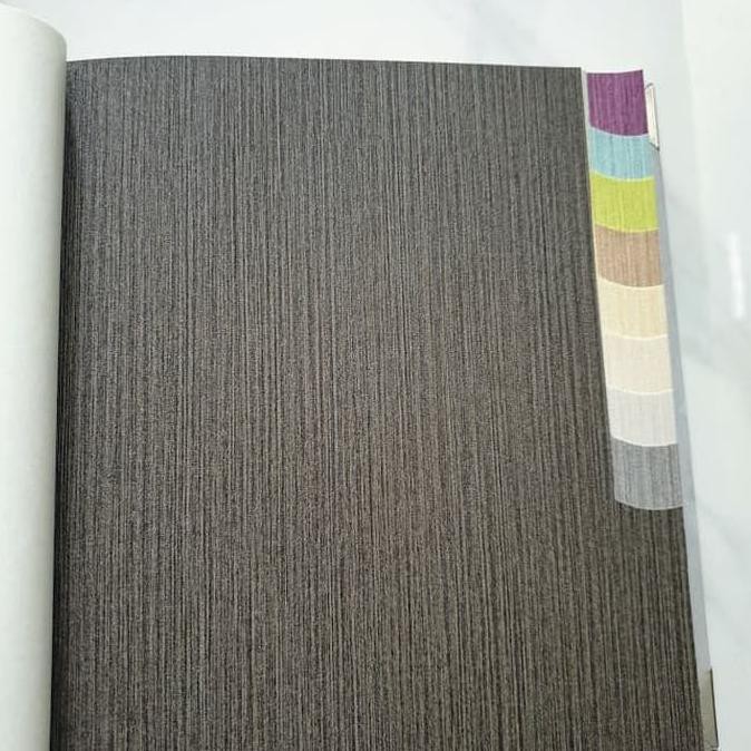Dafa.Olshop Wallpaper Dinding Vinyl Abu-Abu Tua Polos