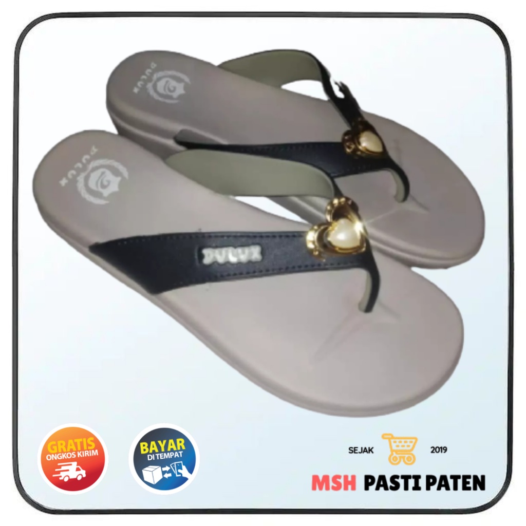 COD Sandal jepit anak cewe merk dulux size 30-35 bahan karet tahan air enteng dan nyaman diapakai