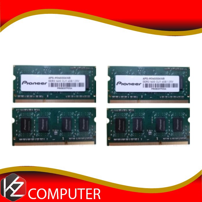 RAM PIONEER LAPTOP DDR3L 4GB 1600MHZ 12800 ORI DDR3