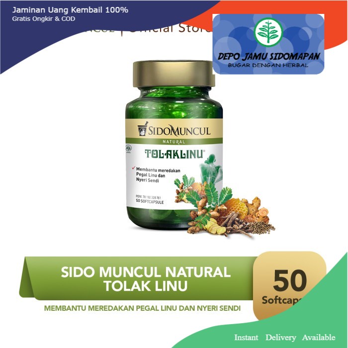 Sido Muncul Natural Tolak Linu Soft Capsule 50 Kapsul  sidomapan