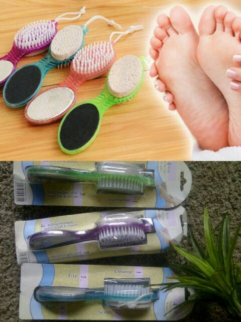 Pedicure padle brush 4 step perawatan kulit kaki halus lembut salon mura