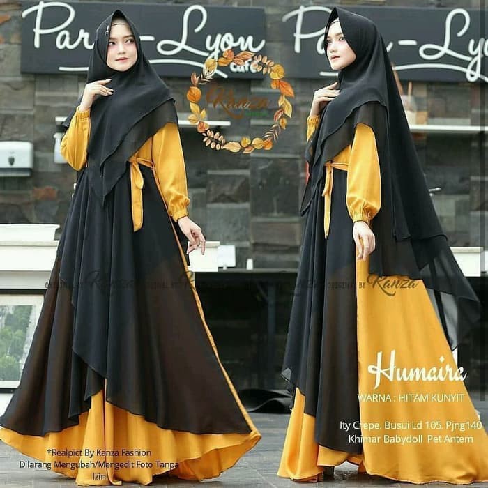 GAMIS HITS KEKINIAN Baju Gamis Syari Gamis PLUS Hijab HUMAIRA SYARI