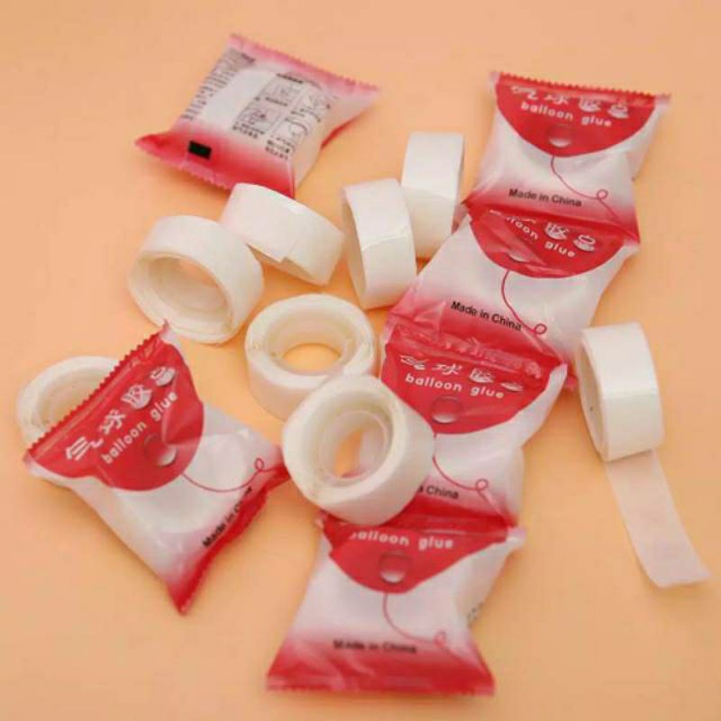 BluePink LEM BALON 1 Roll isi 100 / Balloon Glue Dot / Perekat ke Dinding Atap / Ulang Tahun Natal