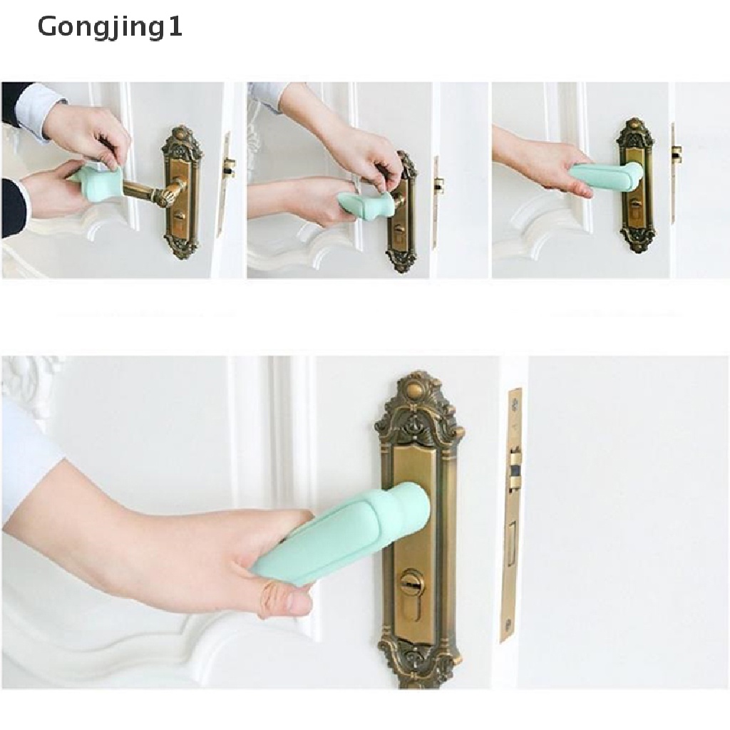 Gongjing1 Cover Pelindung Kenop Pintu Bahan Silikon Untuk Keamanan Anak