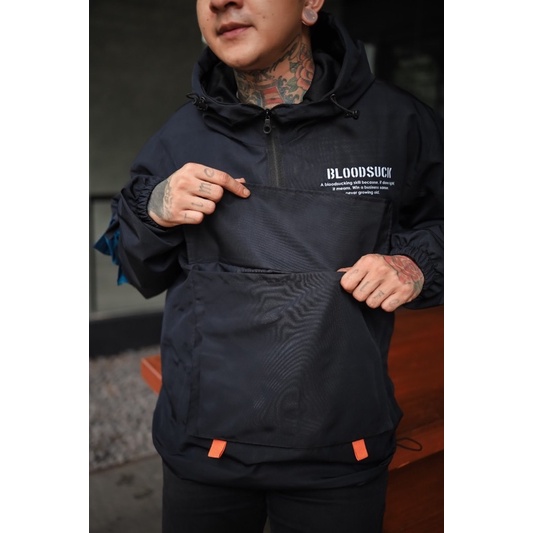 BLOODSUCK Jaket Cougle Pria Jaket Parasut Jaket Waterpoof