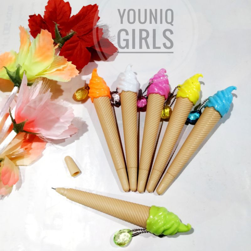 

pulpen gel berbentuk ice cream pembelian minim ½lusin/6biji