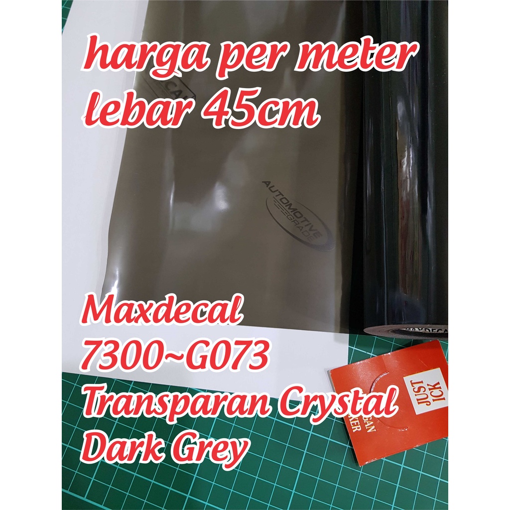 Stiker - Skotlet Maxdecal Tembus Pandang - Sticker Maxdecal Vinyl Transparan Glossy Dark Grey - G073