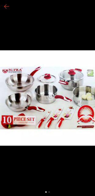Supra Panci Set 10 Pcs Cookware Set Alat Masak 10 Pcs Impact (i Love Indonesia)