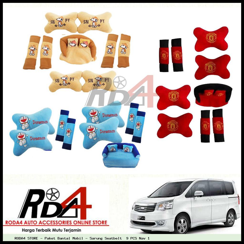 Paket Bantal Mobil - Sarung Seatbelt  9 PCS Nav 1