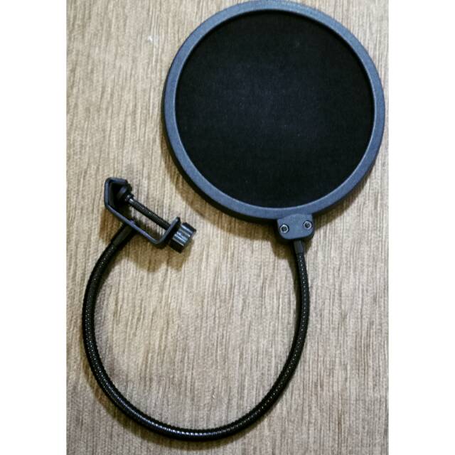 Pop filter layar ganda penyaring suara  Mikrofon Double Layer Pop Shield Microphonerecording rekaman