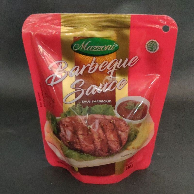 

Mazzoni Saus Lada Hitam Blackpaper Mayonais Teriyaki Barbeque (saus BBQ) 250g Mazzoni Barbeque Sauce TERLARIS