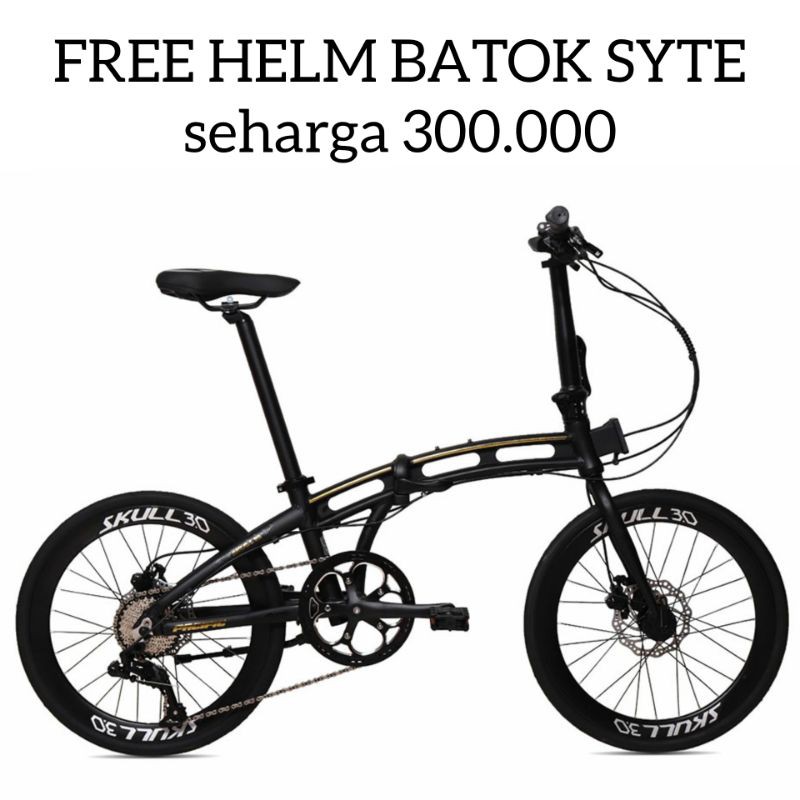 Sepeda Lipat 20 Pacific Skull 3.0 FREE HELM FREE ONGKIR MAKASSAR