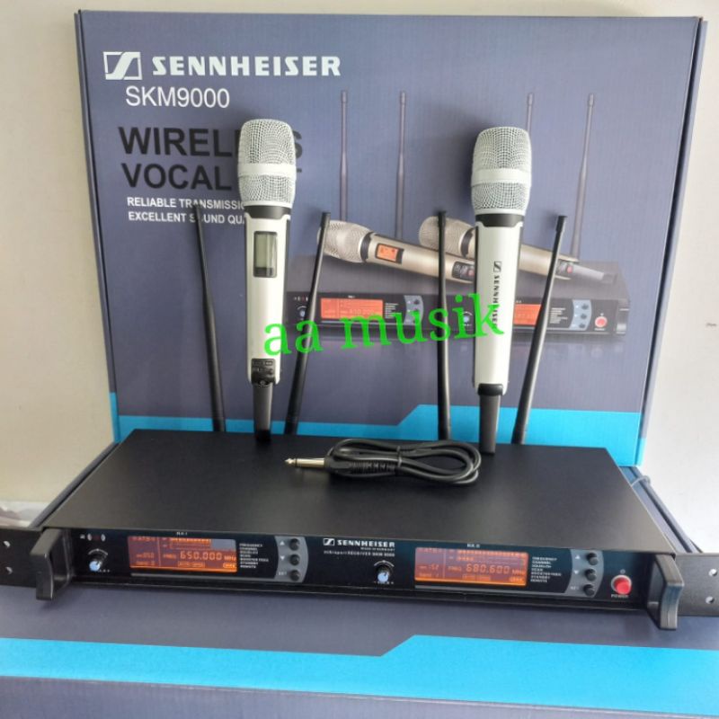MIC WIRELESS SENNHEISER SKM9000 4 ANTENA SKM 9000 WARNA PUTIH