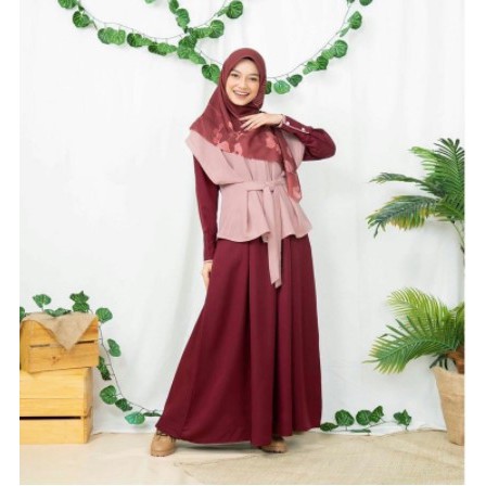 GAMIS SET+ROMPI SAJA Size S,M,L,XL ARUMI DRESS