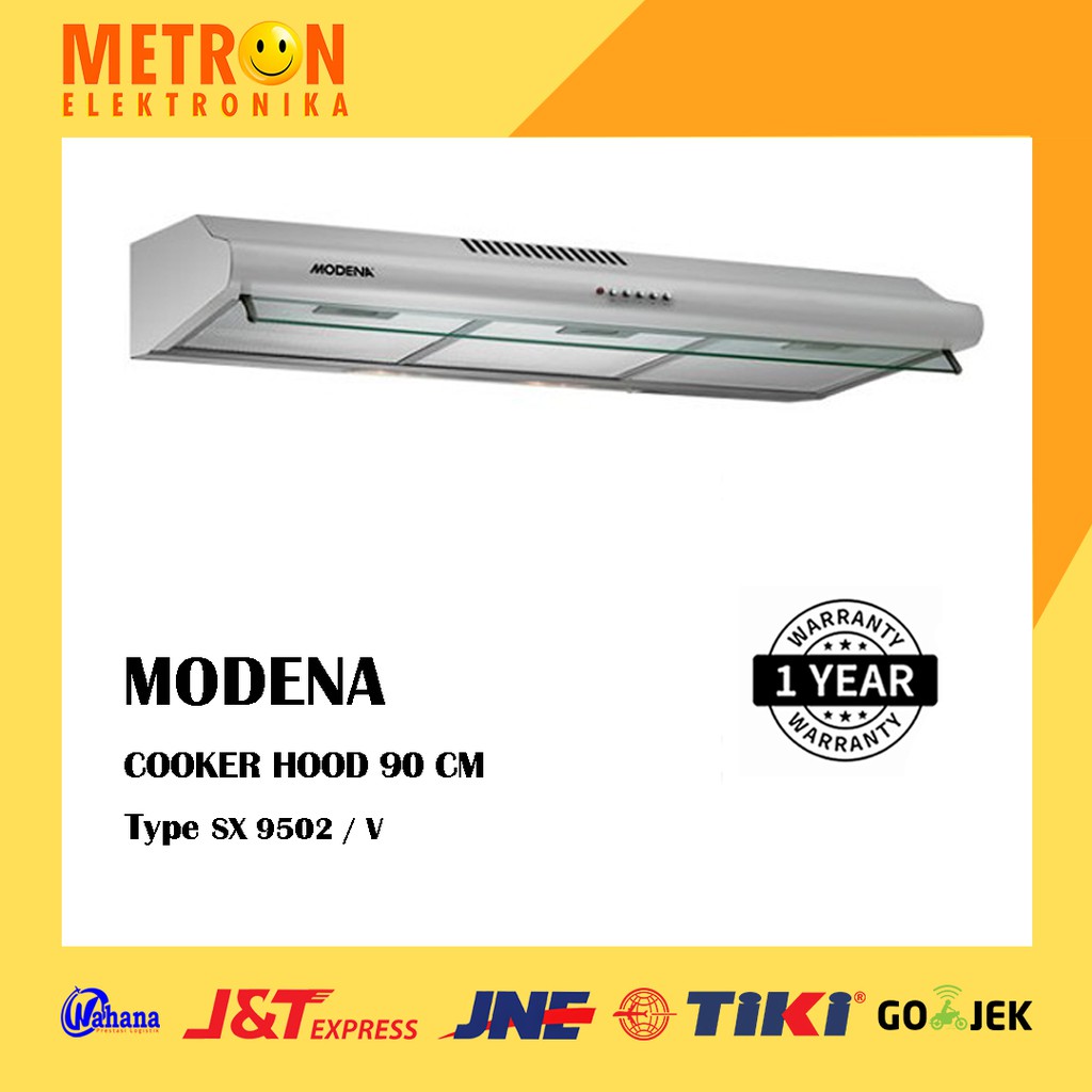 MODENA SX 9502 V COOKER HOOD 90 CM / PENGHISAP ASAP DAPUR / SX9502V