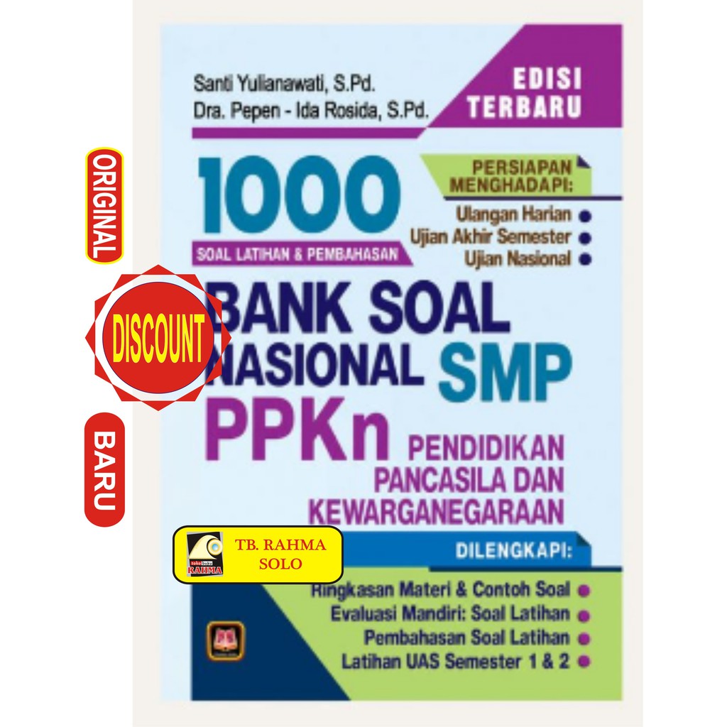 Bank Soal Nasional Pendidikan Pancasila Dan Kewarganegaraan Ppkn Smp 1000 Soal Dan Pembahasan Santi Shopee Indonesia