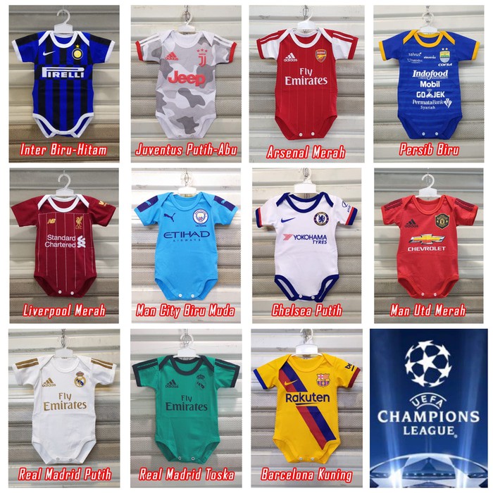 Baju Bola Bayi Jersey Bola Bayi Jumper Bola Bayi Laki-laki Perempuan