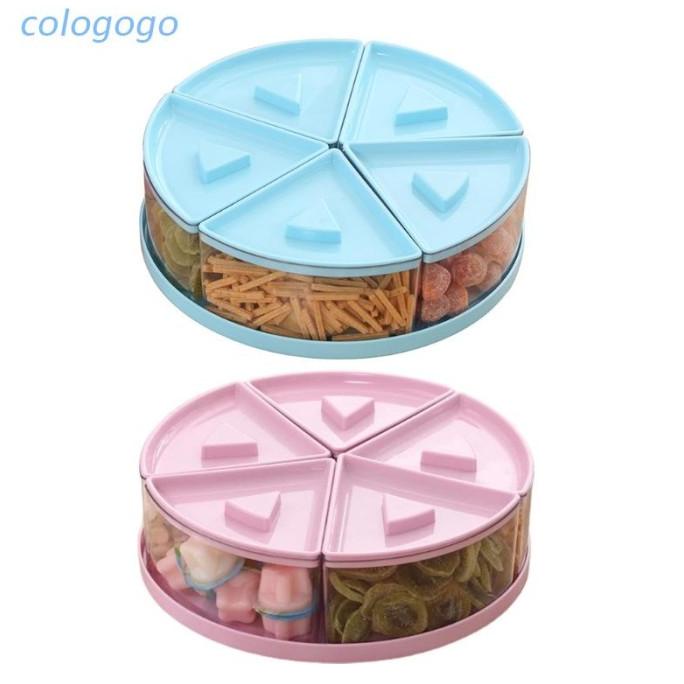 

NEW COLO CREATIVE FRUIT PLATE 5 GRIDS CANDY STORAGE BOX NU SDC4133S