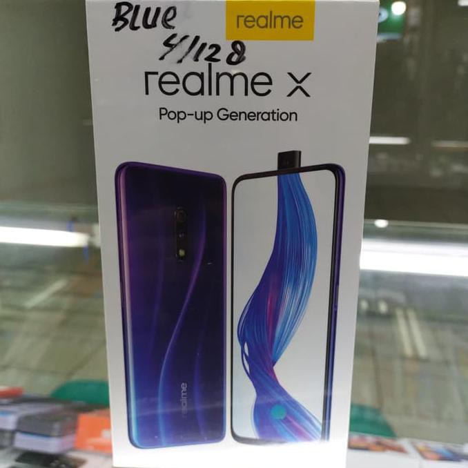 TERMURAH REALME X RAM 4.GB ROM 128.GB.(NEW) - Biru READY STOCK