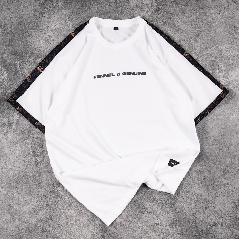 [N00072] KOAS DISTRO / KAOS PRIA / MOTIF LIST FENNEL // GENUINE